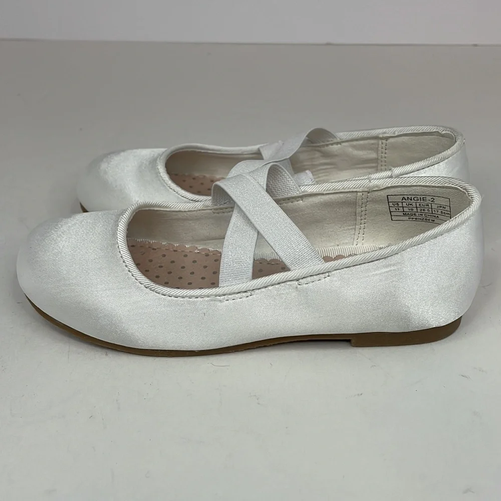 New Dream Pairs Girl’s Angie 2 White Mary Jane Shoes Size 11 Toddler